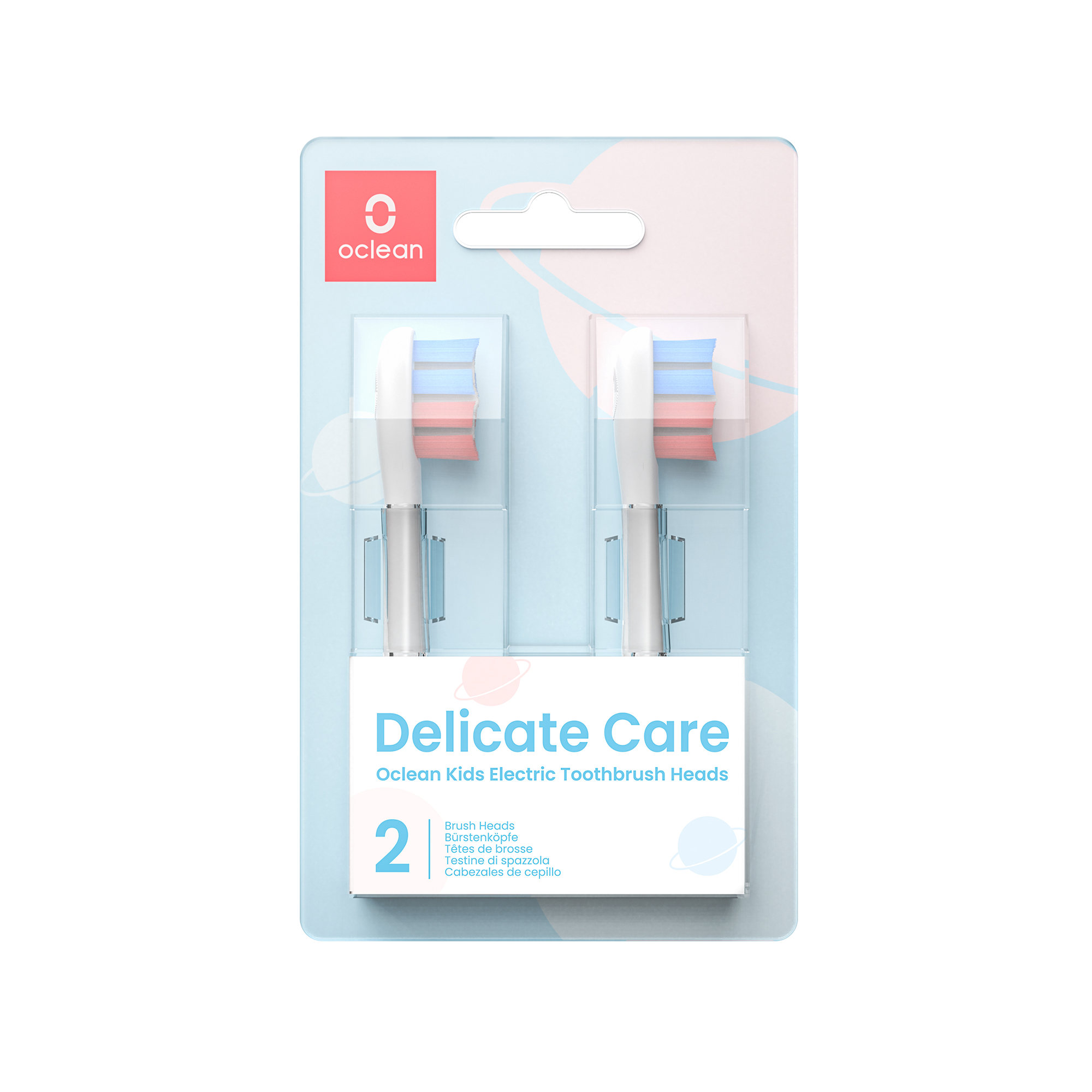 Комплект насадок Для детской щётки Oclean P3K1 (2 шт, Белый)